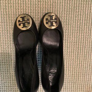 Tory Burch Black Wedges